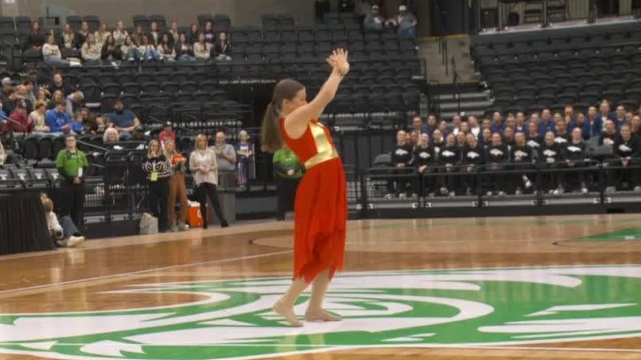 Dancer with Down syndrome performs solo at state drill team