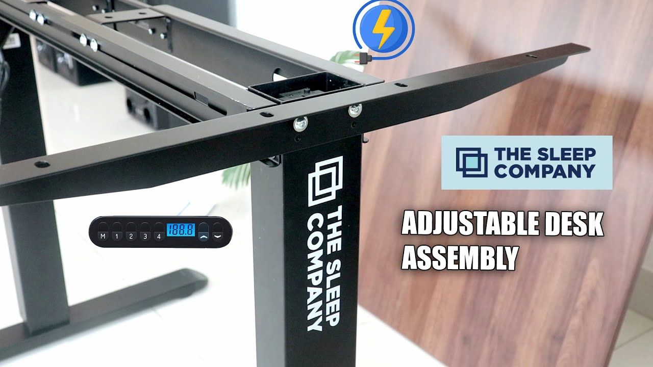 The sleep company height adjustable desk assembly process | Best Height Adjustable Table in India