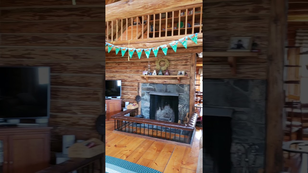 Walpole NH log cabin on 36 acres. $325k