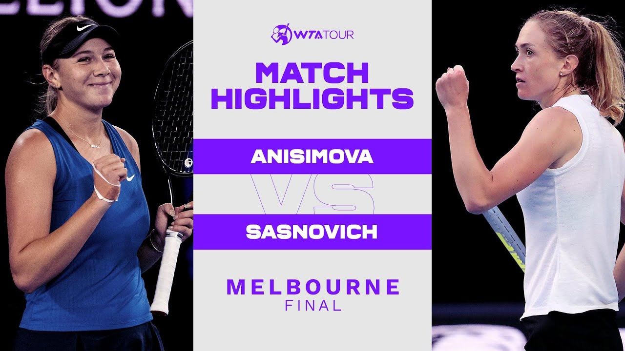 Amanda Anisimova vs. Aliaksandra Sasnovich | 2022 Melbourne Final | WTA Match Highlights