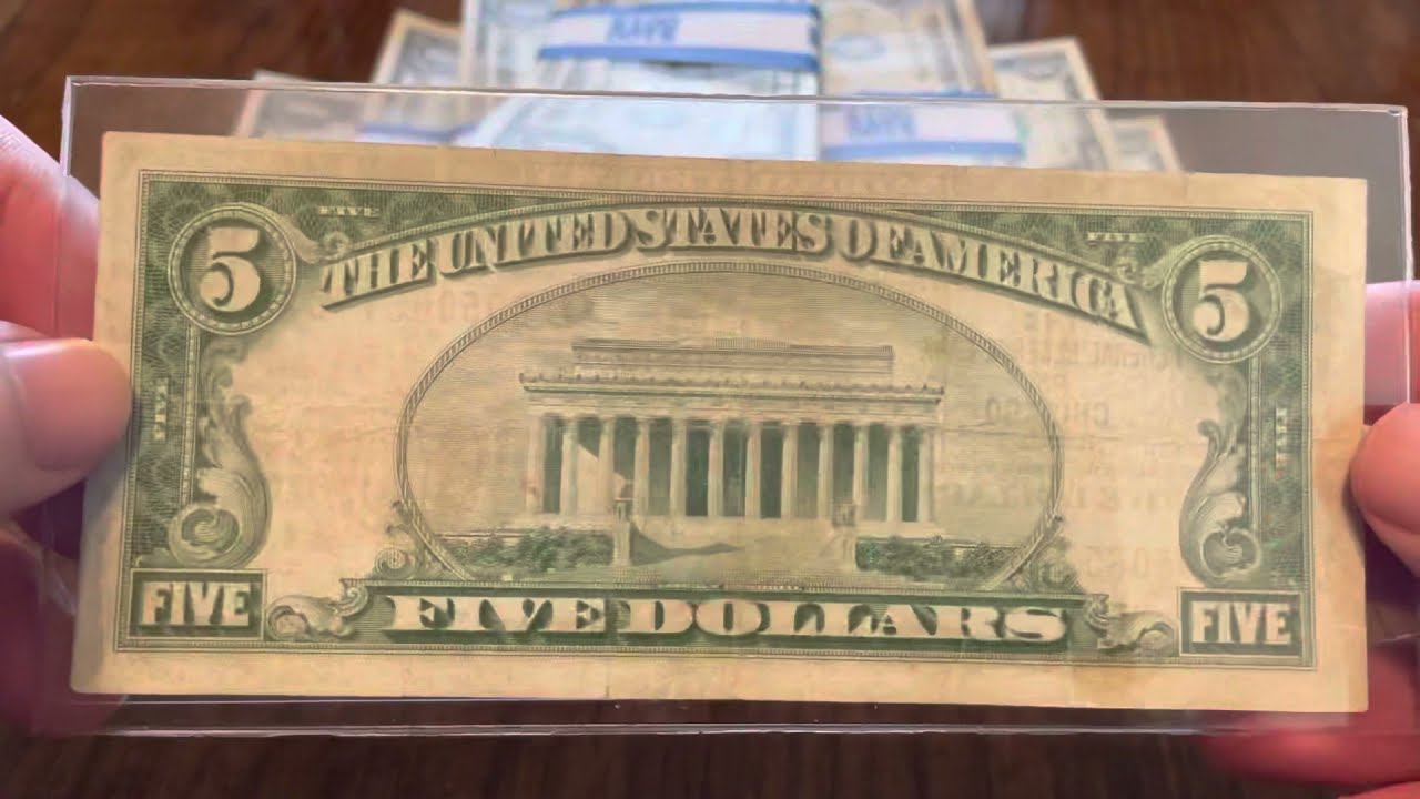 1929 $5 Federal Reserve Bank note