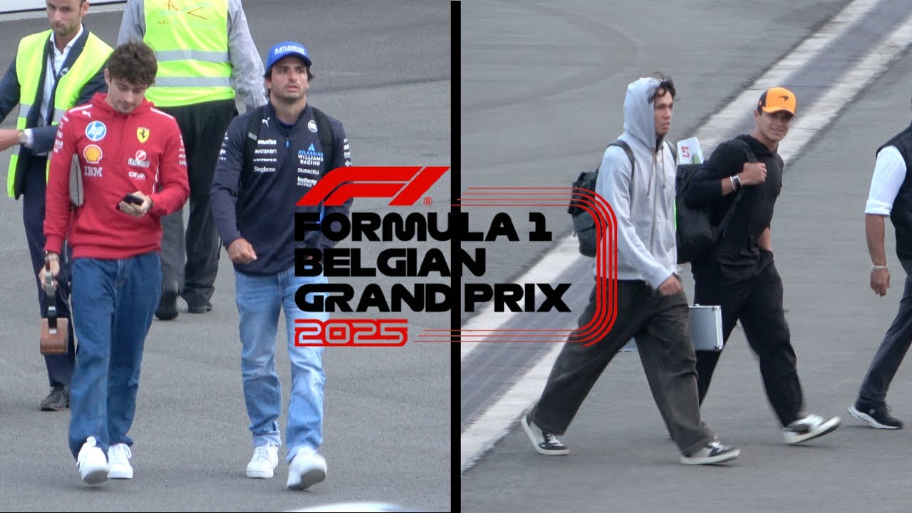 F1 Drivers Departing in Private Jets After The 2025 Belgium Grand Prix (4K)