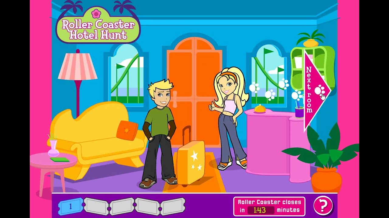 Polly Pocket Rollercoaster Hotel Hunt (Old browser game)
