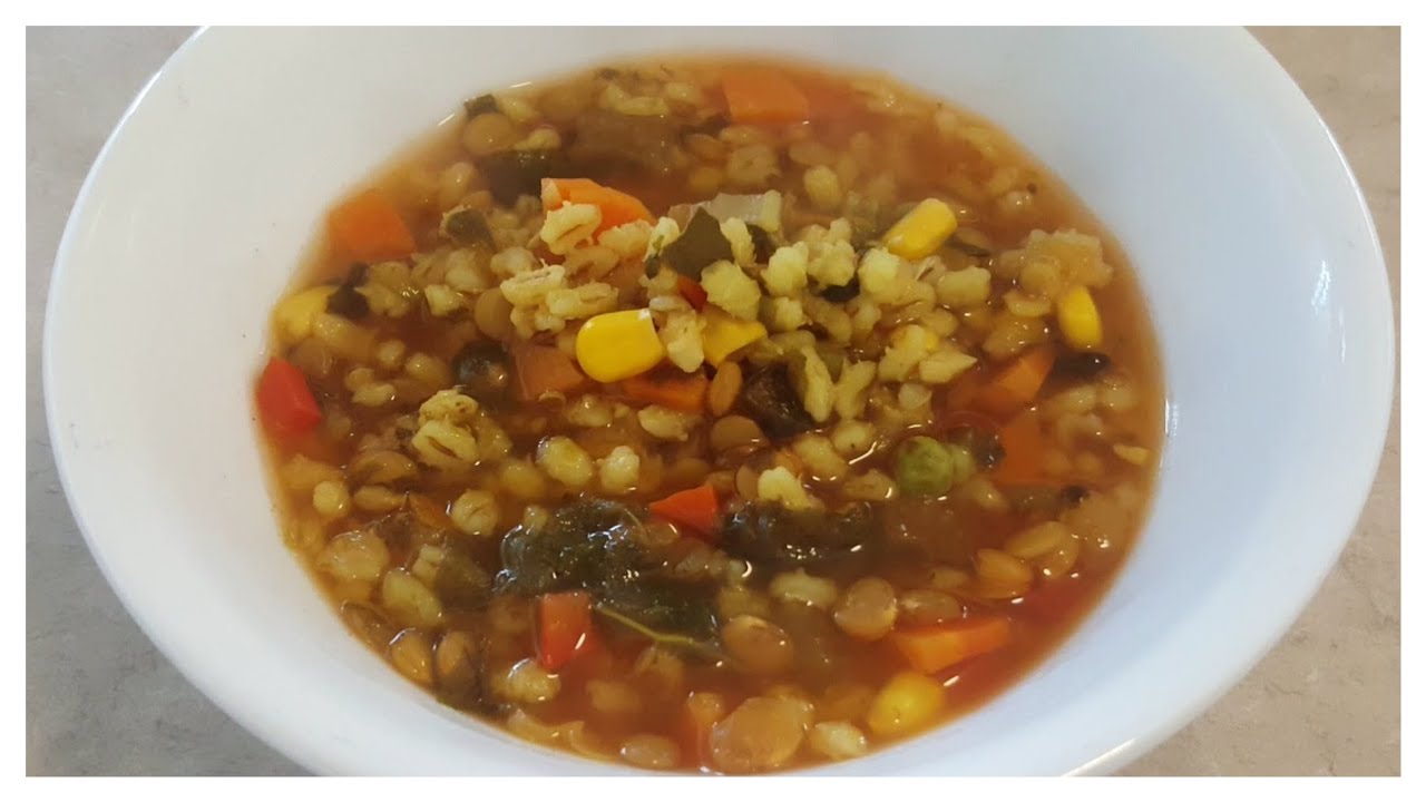 Vegetable Barley Soup / (Vegan Fat Free)
