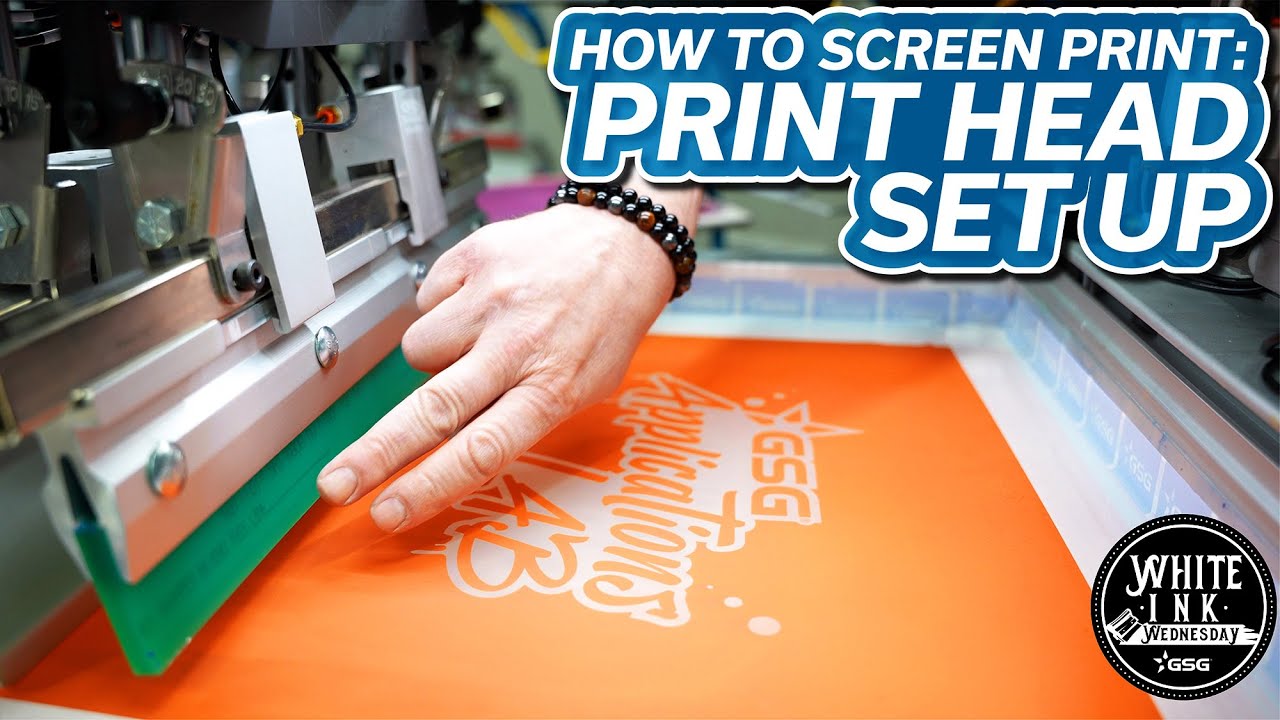 How To Set Up A Print Head For Screen Printing | White Ink Wednesday