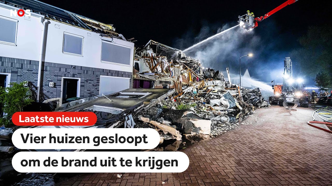 Huizenblok in Didam verwoest na grote brand
