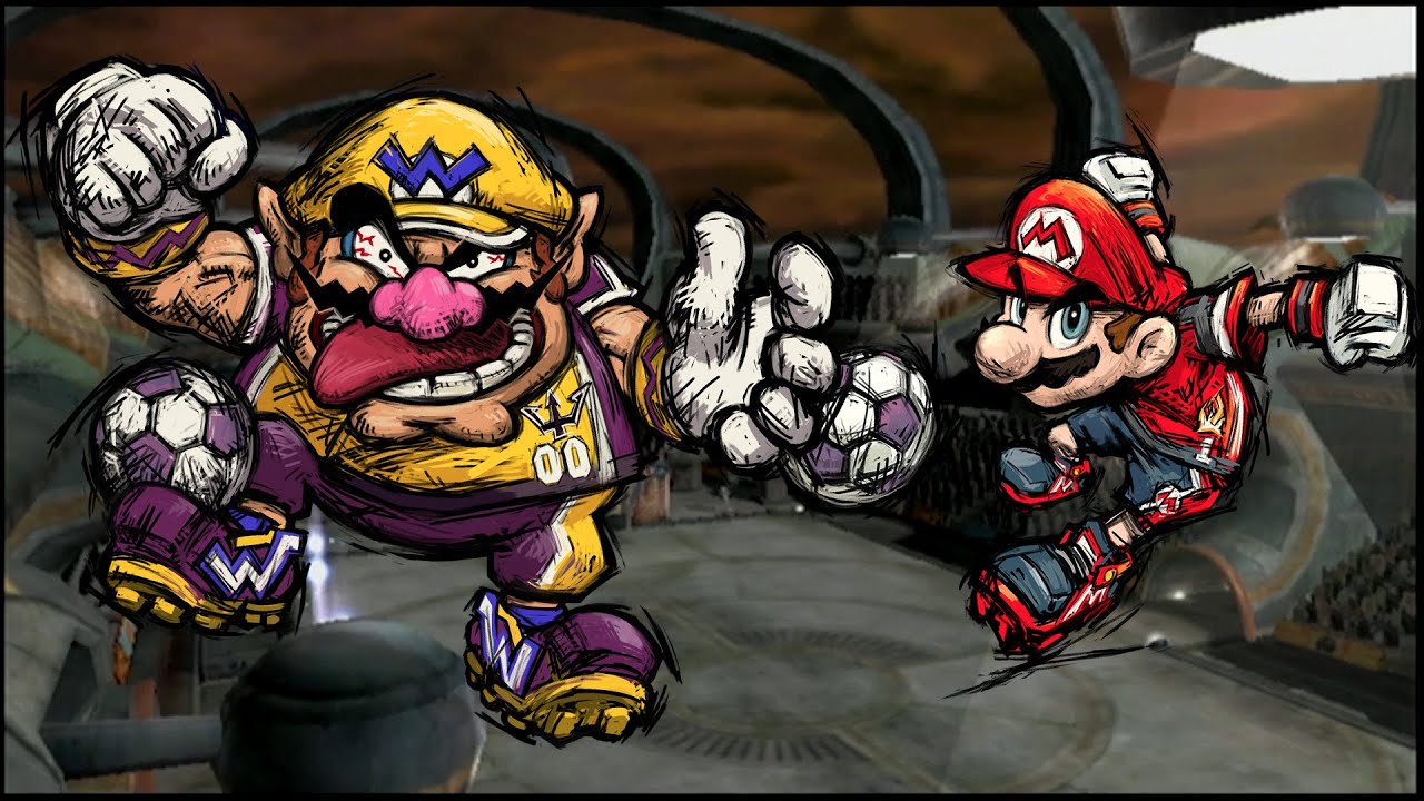 Super Mario Strikers - Wario vs Mario