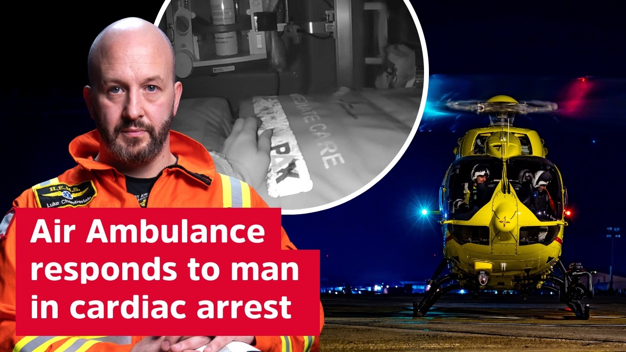 East Anglian Air Ambulance respond to help save Ian's life after suffering a cardiac arrest at home