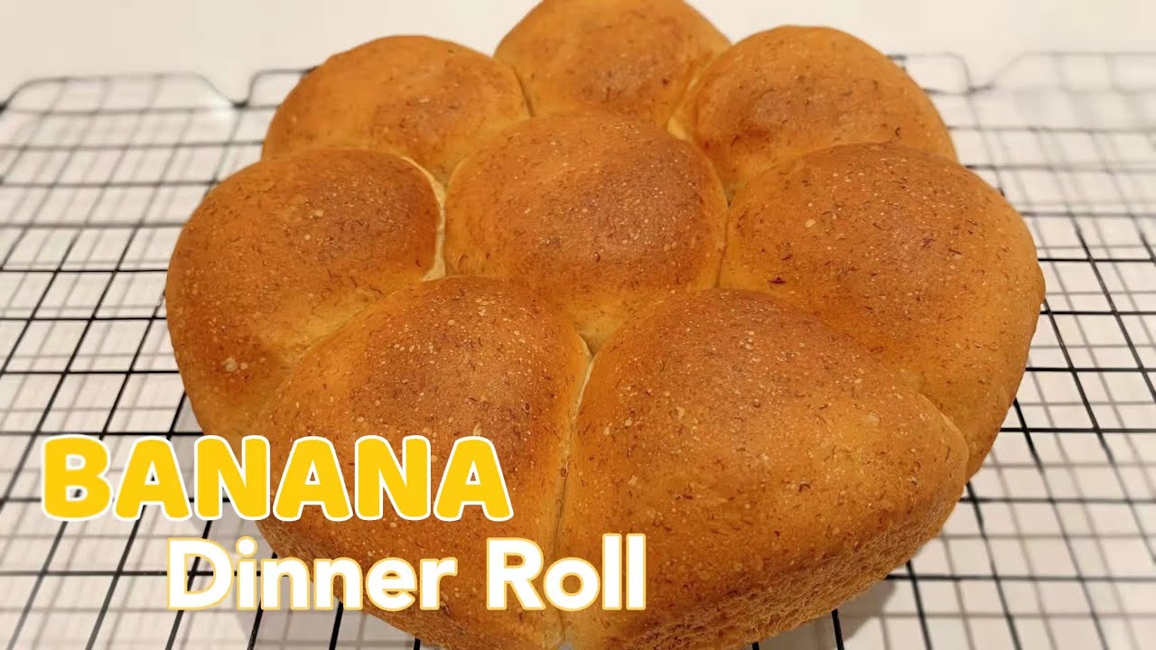 【香蕉面包】BANANA DINNER ROLL | No machine No knead | Soft and fluffy | Easy banana bread roll recipe