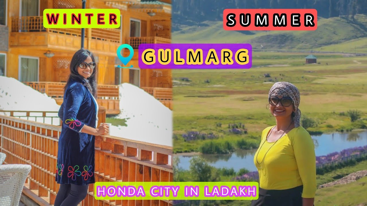 GULMARG in WINTERS vs SUMMERS | 3 TRAVEL TIPS if NOT STAYING in GULMARG | HONDA CITY IN LADAKH