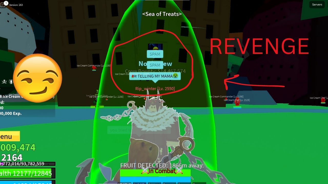Making a Toxic Player Leave The Game ( insane revenge ) | Blox Fruits