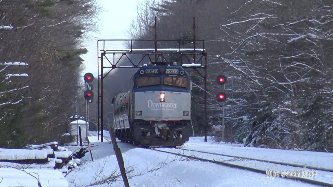 Amtrak and Pan Am Trains around Old Orchard Beach, ME 2016
