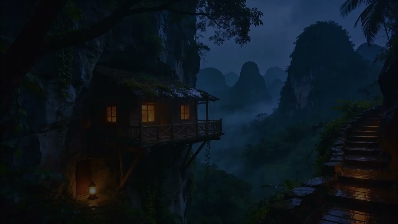 (No Thunder) DEEP SLEEP FAST😴 Ethereal Soothing Rain Ambient Music Meditation and Inner Peace🕊