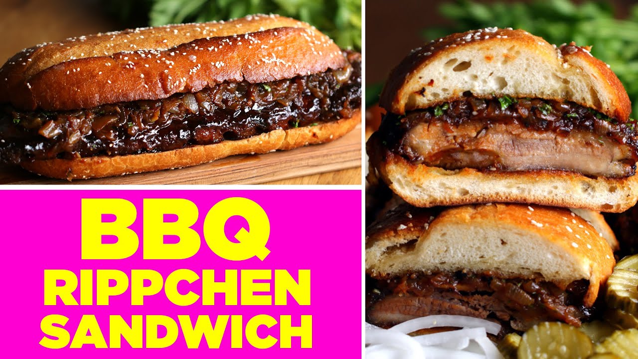 Gigantisches BBQ&ndash;Rippchen-Sandwich &ndash; OMG!