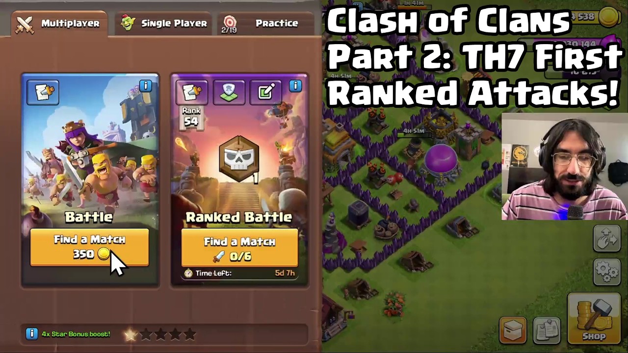 Clash of Clans Part 2: TH7 First Ranked Attacks!