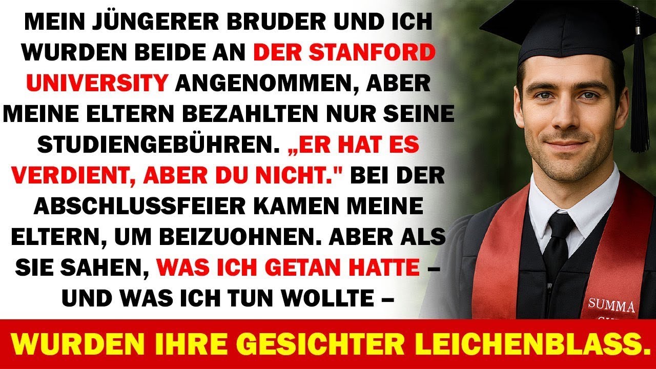 Sie zahlten fürs Studium meines Bruders, nicht für meins – bei meinem Abschluss staunten sie nur