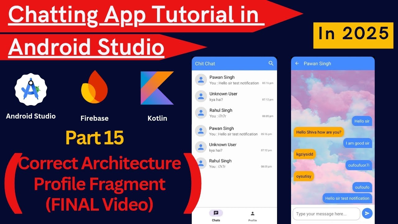 Приложение чата Android Studio 2025 | Часть 15 | Исправление архитектуры || Фрагмент профиля
