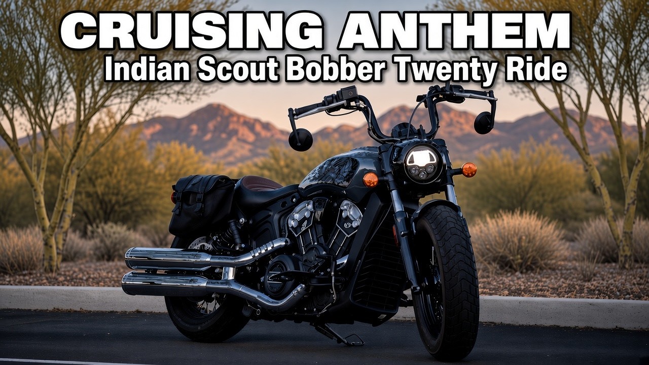 Indian Scout Bobber Twenty Ride - Cruising Anthem | Relaxing Motorcycle POV