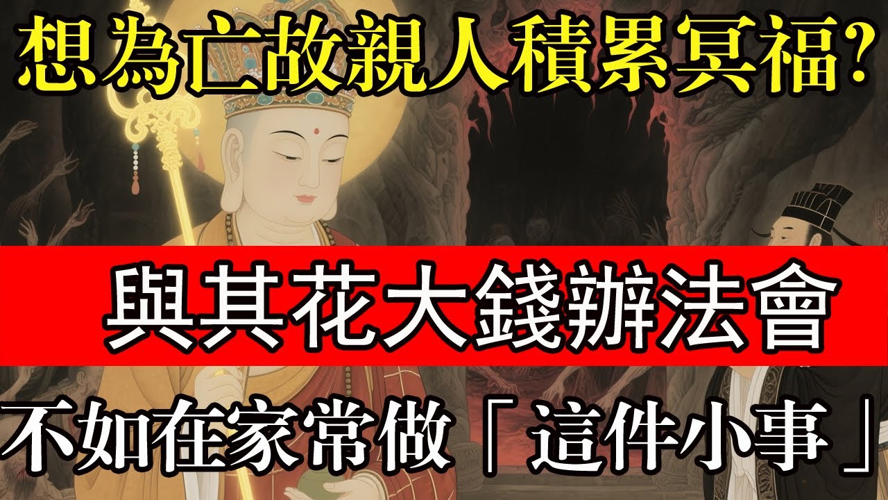 想為亡故親人積累冥福？與其花大錢辦法會，不如在家常做「這件小事」！
