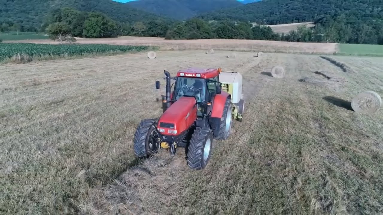 Fenaisons, Foins DRONE - CLAAS ROLLANT 250, Haute-Garonne