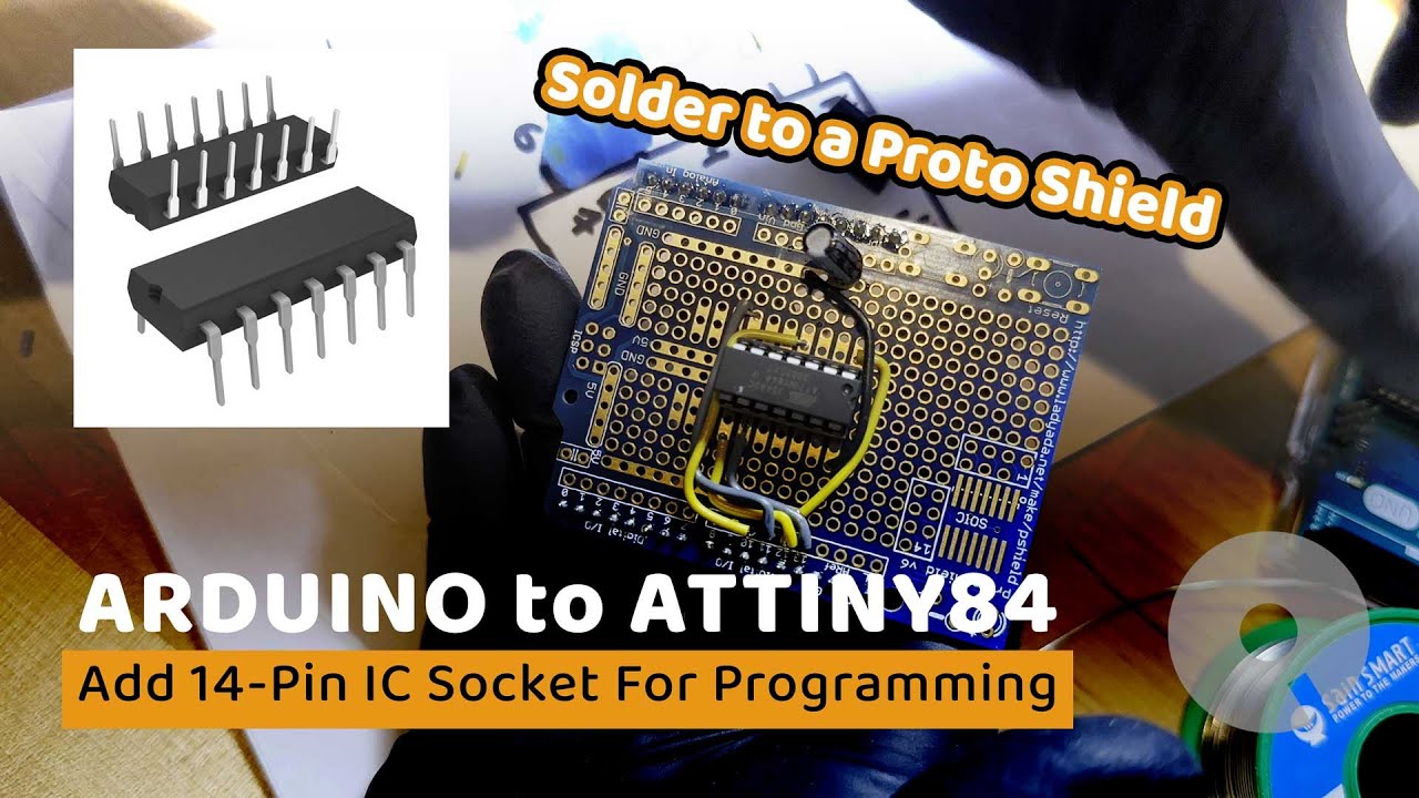 Setting Up An Adafruit Proto Shield To Upload To An ATTiny84