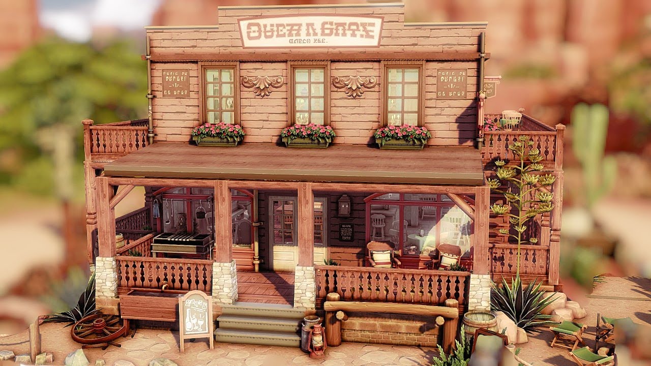 Building a Pioneer´s SALOON 💚 in The Sims 4 - Speed Build