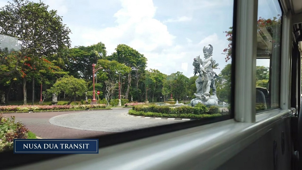 Shuttle bus to Courtyard Marriot Hotel Beach Club - Nusa Dua Bali [4K]