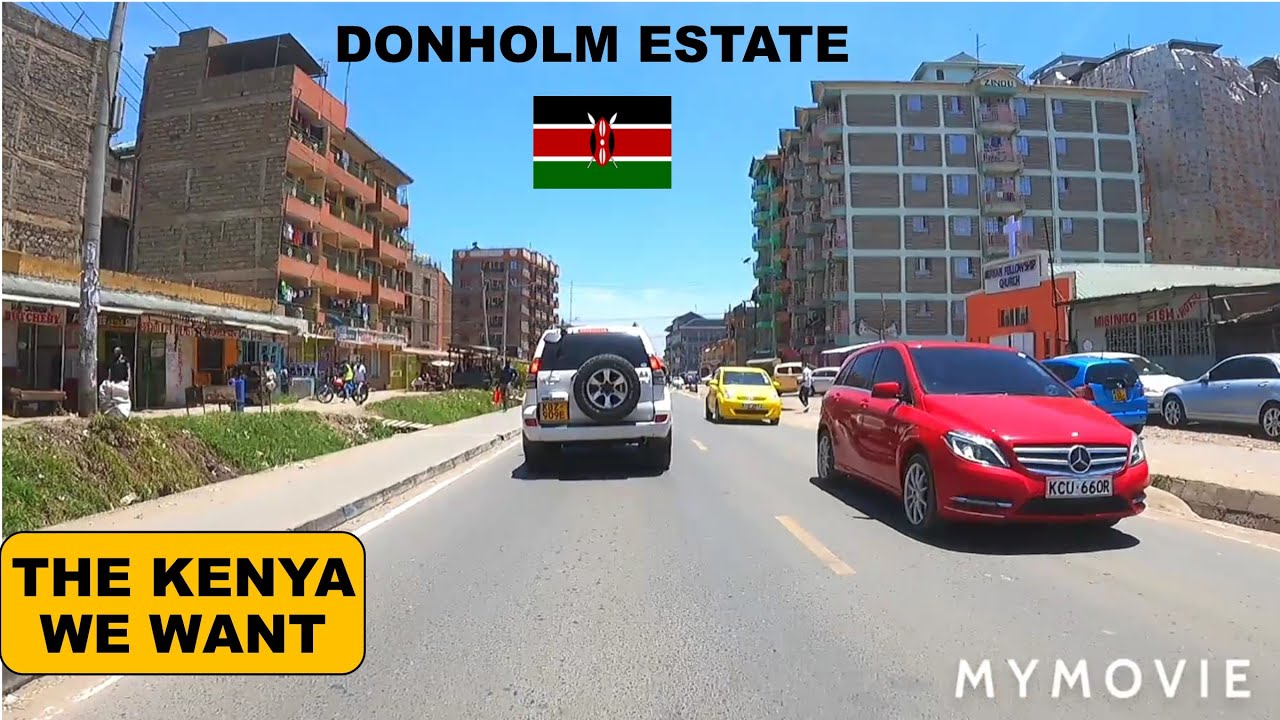 Donholm Estate, Nairobi,Kenya. Drive from outering road, Tena, Umoja to Donholm. Dennis The National
