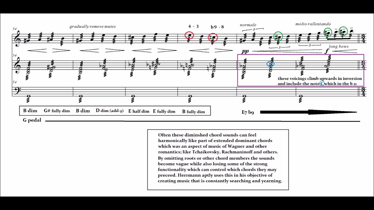 SCENE D'AMOUR from 'Vertigo' by Bernard Herrmann (Score Video)