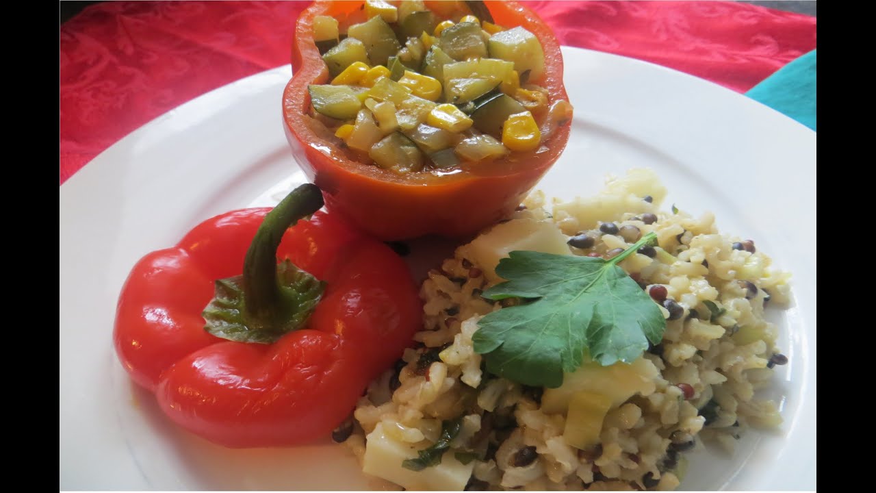 Cómo hacer pimientos rellenos (vegetarianos)