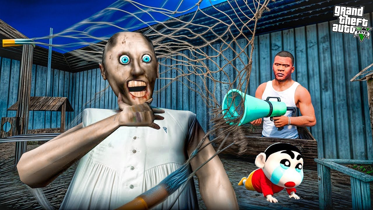 Franklin & Shinchan TRAPPED Granny with a Webshooter in GTA 5