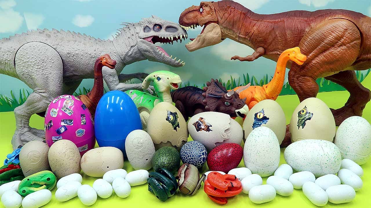 50 Dinosaur Egg Hatching - Jurassic World, Walking Dino, Transformer Egg 공룡알 부화