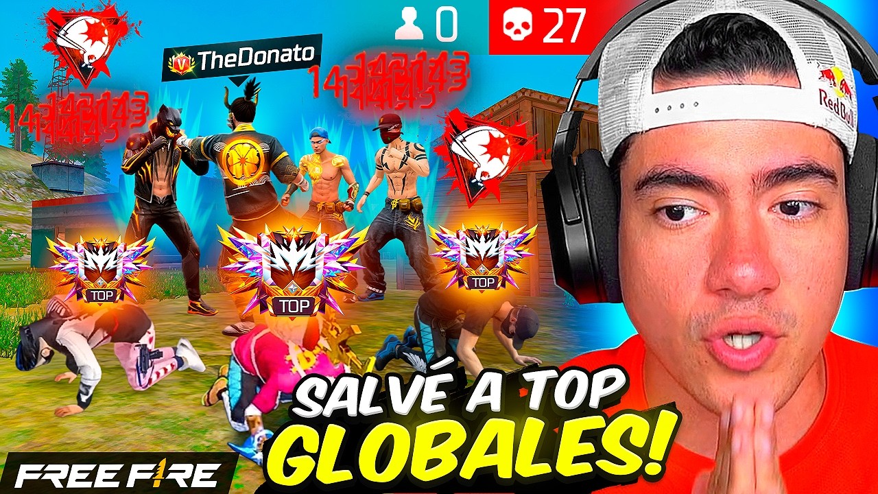 SALVO A UNA ESCUADRA DE TOP GLOBALES CON ESTA JUGADA EN FREE FIRE !! - TheDonato Live