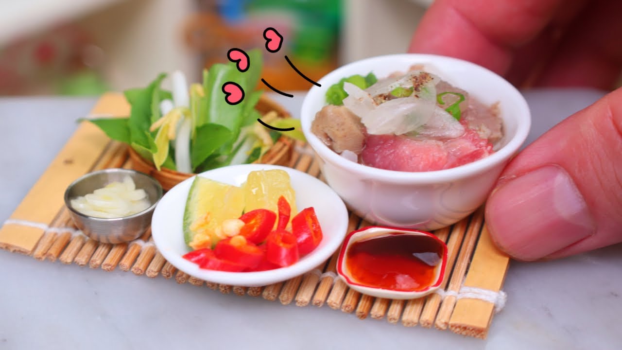 食べられるミニチュア料理『牛肉麺』│ 本格ミニチュアフード | Miniature Hieu’s kitchen