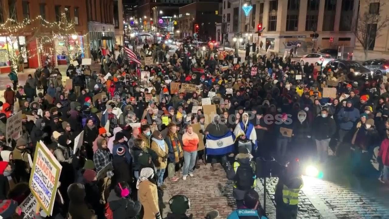 Protesters rally in Portland demanding 'ICE out of Maine'