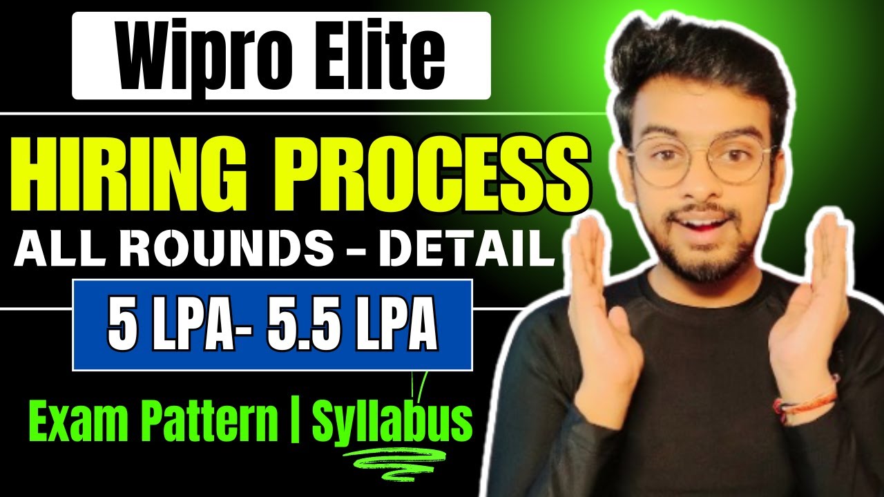 Wipro Elite Hiring Process 2025 | Exam Pattern | Syllabus | SVAR Test | Interview | Coding | Fresher
