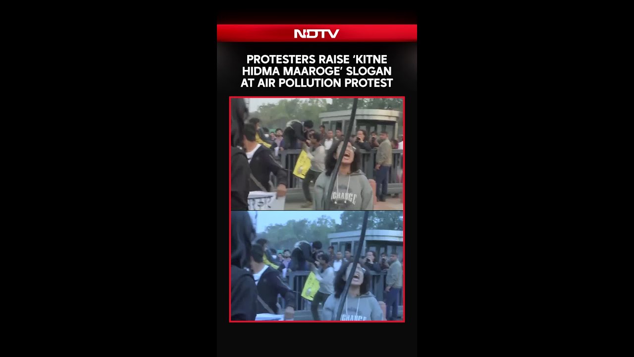 Protesters Raise &lsquo;Kitne Hidma Maaroge&rsquo; Slogan At Air Pollution Protest In Delhi