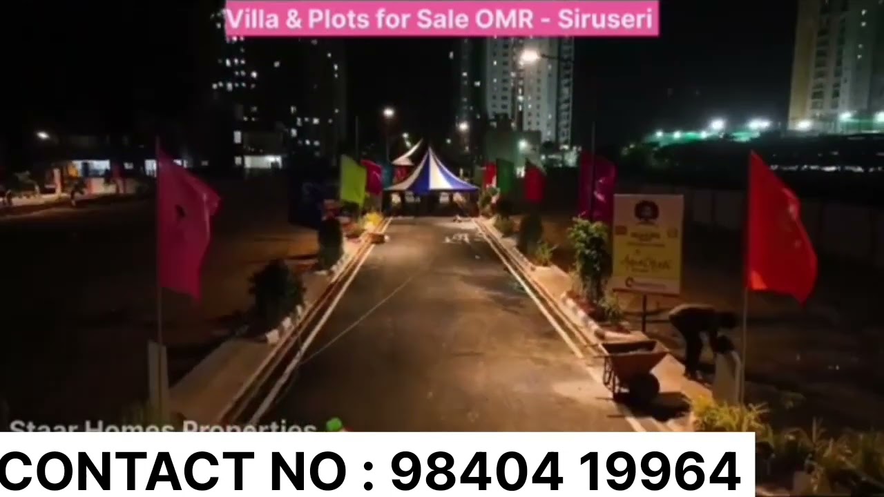 OMR siruseri TCS near by villa plot sale 9840419964  
