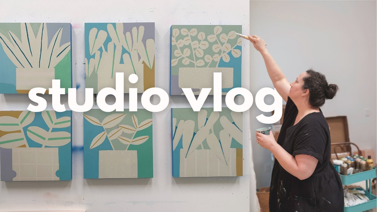 12 Paintings, 4 Months - Behind The Scenes Studio Vlog, Start To Finish