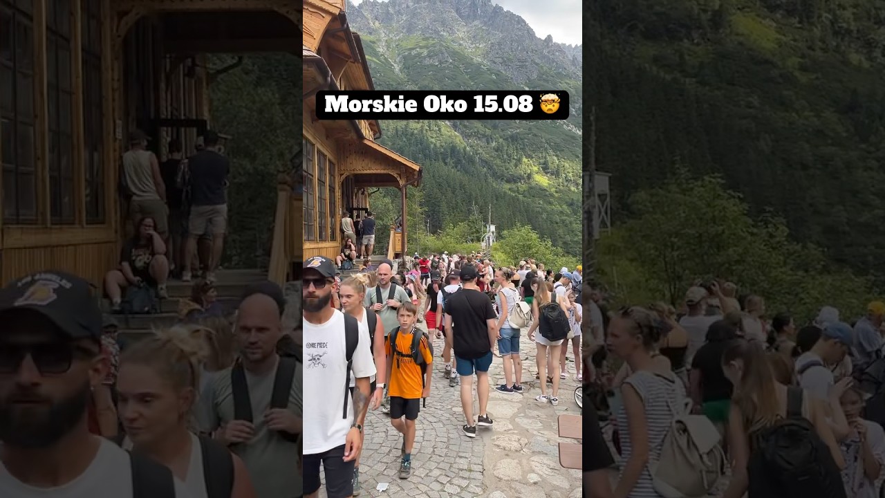 Morskie Oko w długi weekend 15.08. Cała Polska tu przyjechała.Zakopane #morskieoko #zakopane #tatry