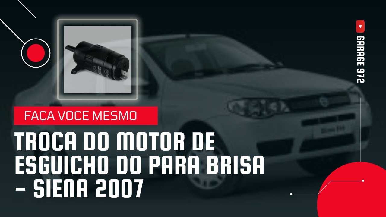 FAÇA VOCÊ MESMO | Siena / Palio 2007 - Troca do motor do esguicho de água do para-brisa.