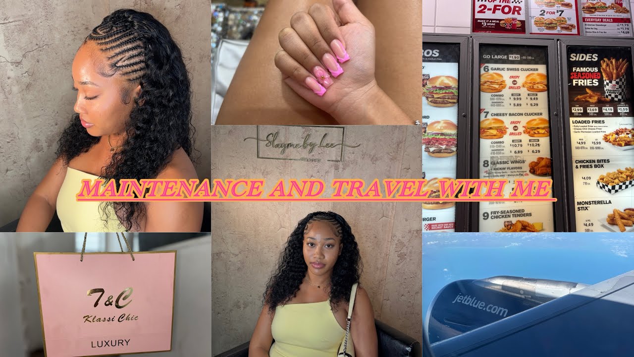 Travel from Jamaica🇯🇲 to Fort Lauderdale🇺🇸 with me + maintenance(hair&nails)