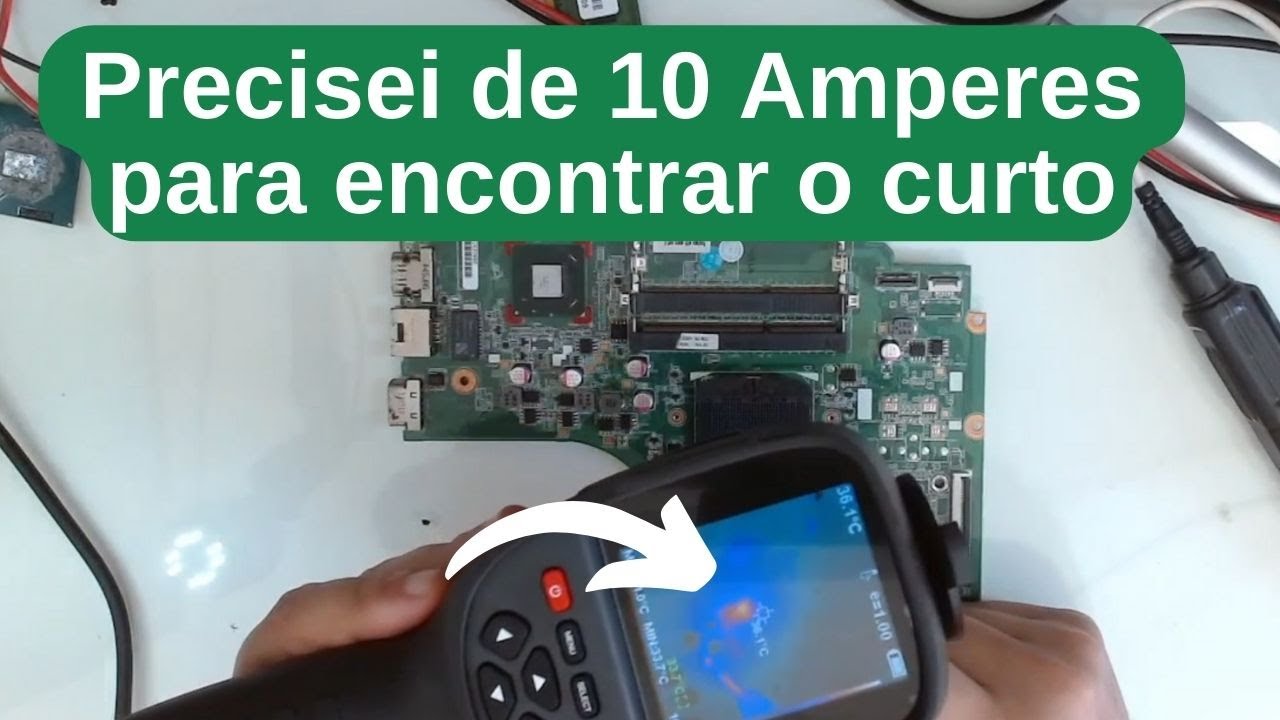 Precisei usar 2 fontes em paralelo para poder encontrar o curto e consertar esta placa.