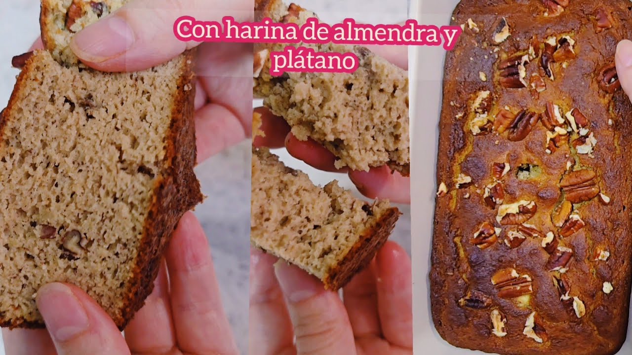 Con Harina de Almendra y Platano Nuez receta más saludable