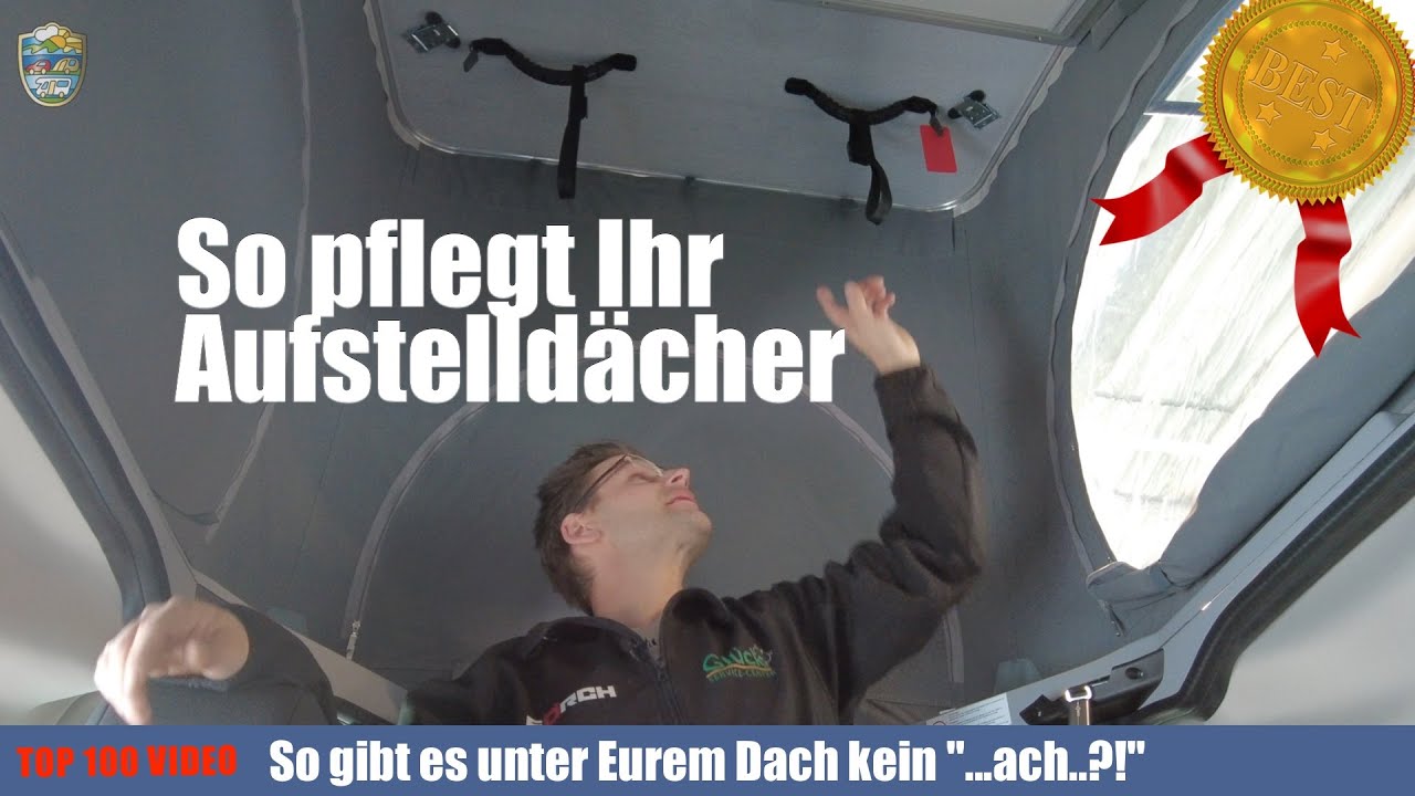 Campster Aufstelldach. Zeltdach pflegen und imprägnieren. Kurzanleitung. Vanster. Pössl.
