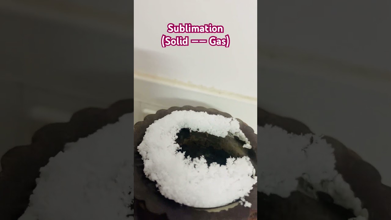 Sublimation (solid to gas without changing in liquid )#didactic #didacticinstitute