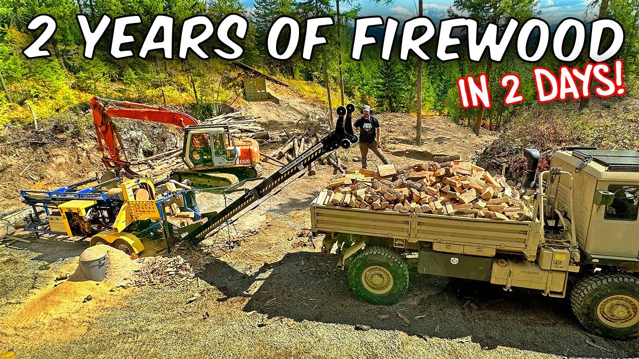 We Rented The BIGGEST Firewood Processor We Could Find (Dyna SC-15)