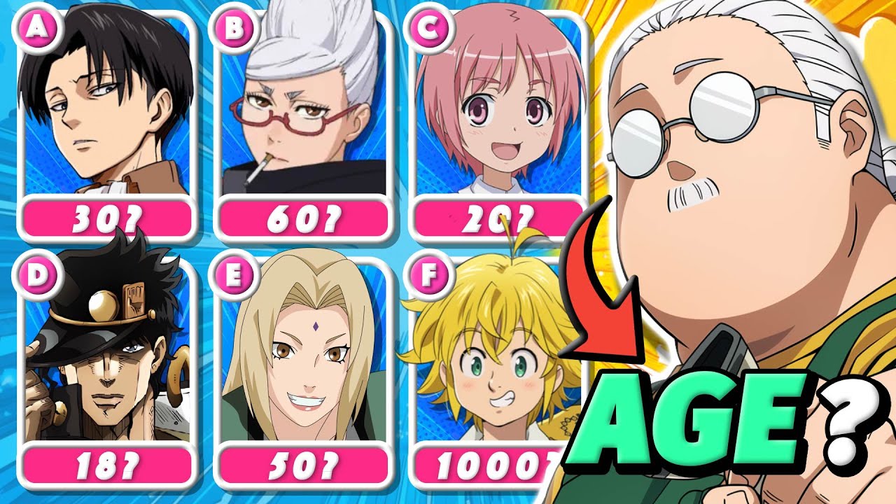 Anime Quiz: How Old Are These Characters REALLY? 😱 #anime 