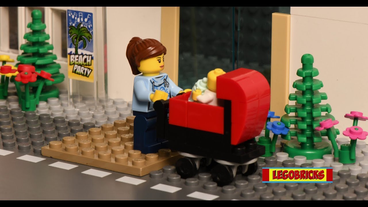 LEGO Baby in Pram Adventure | ST007 | stop motion | brick film | lego creator | Legobricks
