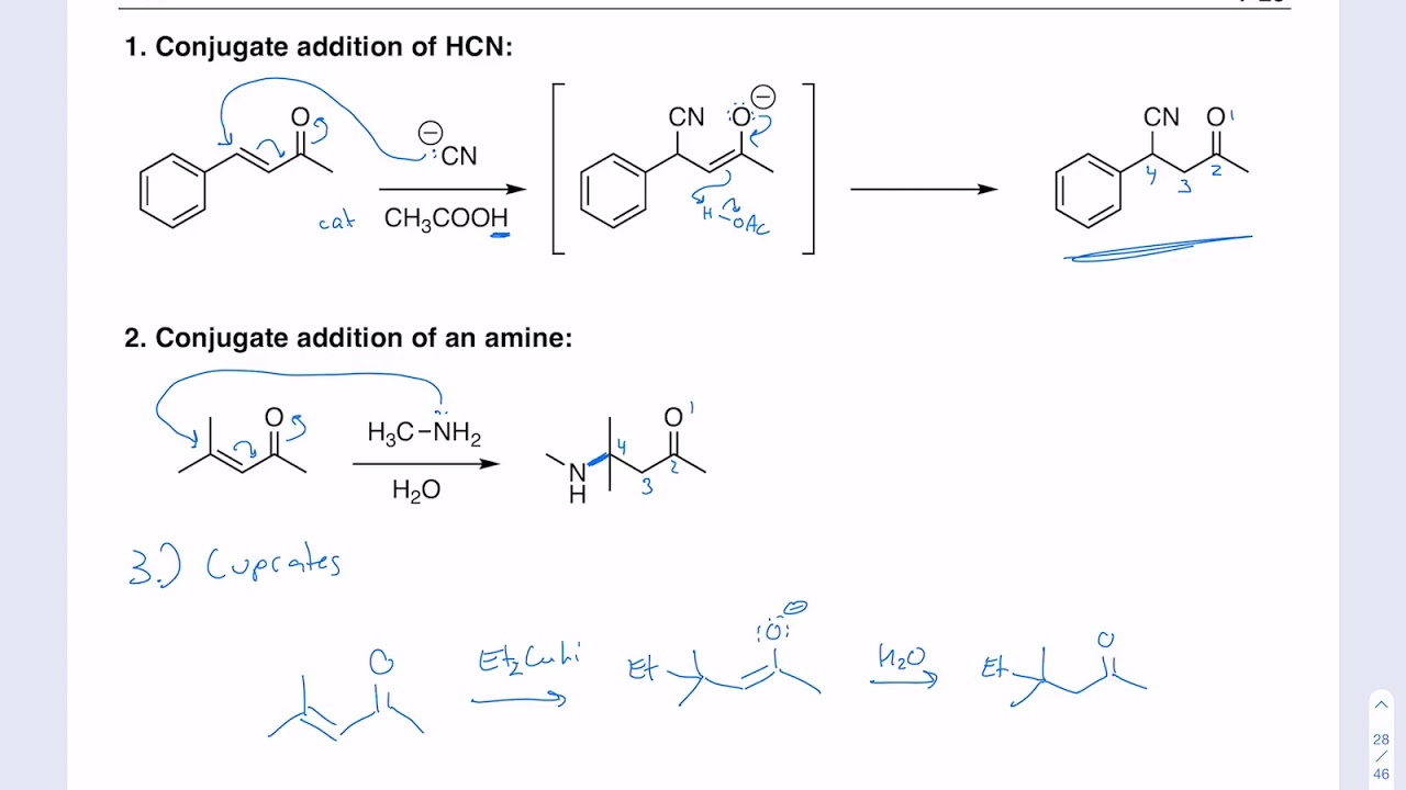 Reactions of alpha, beta Unsaturated Carbonyl Compounds